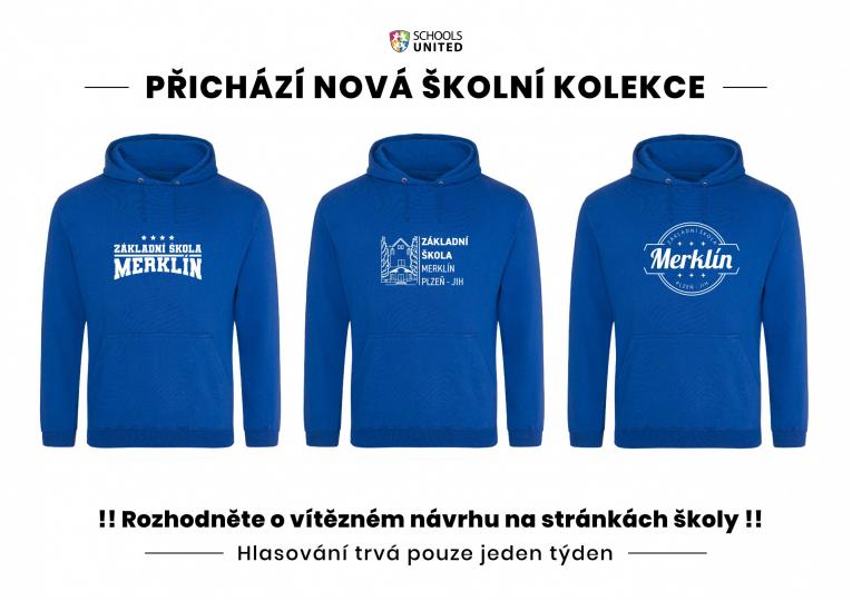 Oblečení s logem školy. 